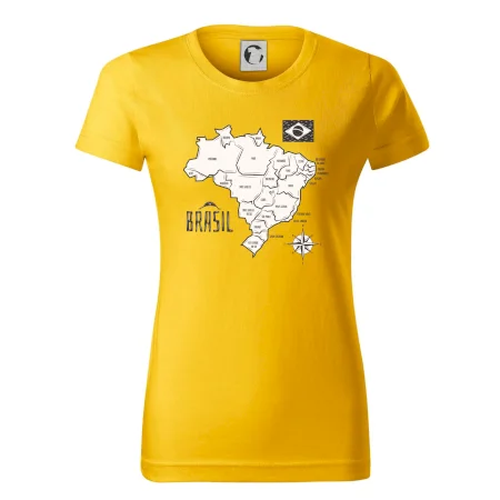 Brazília mapa s názvami regiónov