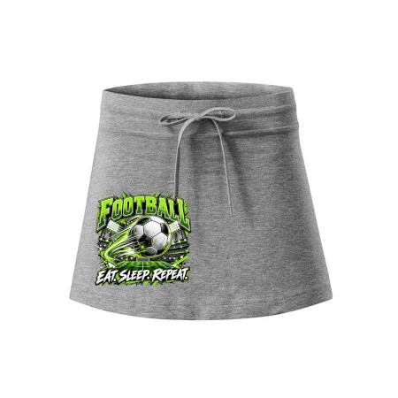 Futbalová lopta a štadión eat sleep repeat