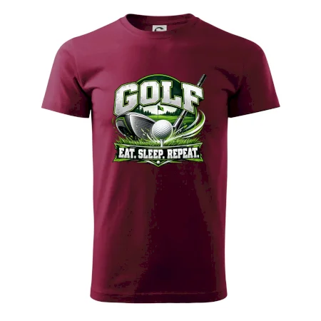 Golfová palica s loptičkou eat sleep repeat