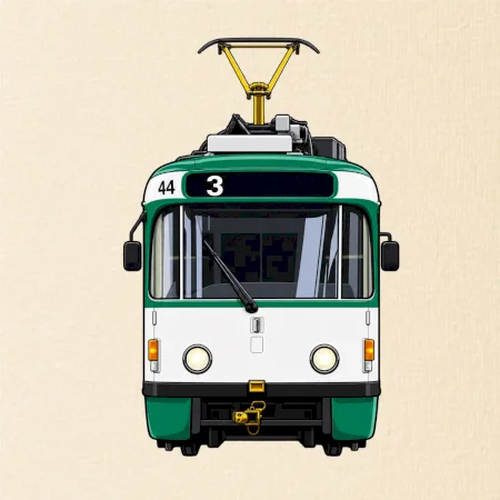 T3R SLF čelo tramvaje linka 3