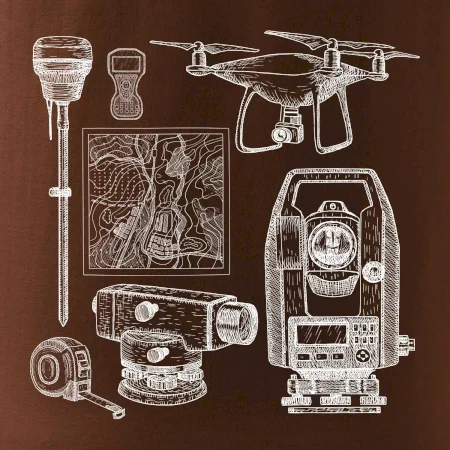 Geodet teodolit dron