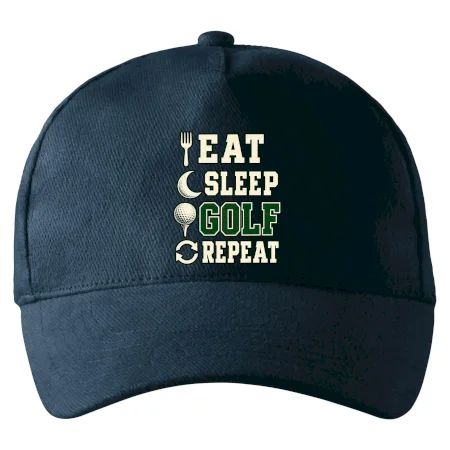 Eat sleep golf repeat typografie