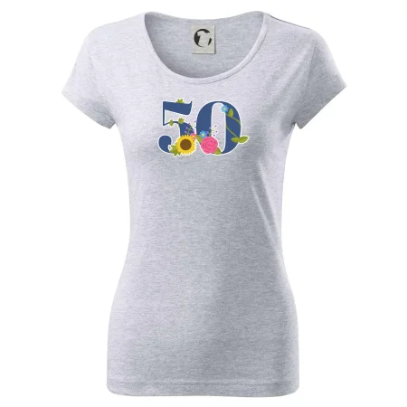 Kvetinové číslo kreslené - 50