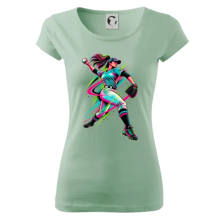 Baseballová nadhazovačka neonový pop art