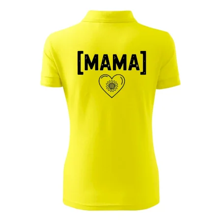 Mama nápis a srdce a slnečnice