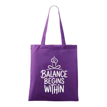 Balance begins within nápis