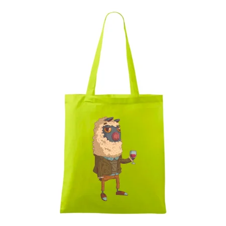 Alpaka s vínom muž