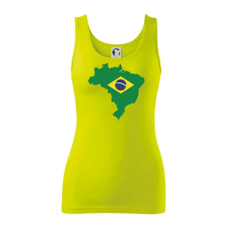 Brazília vlajka v mape