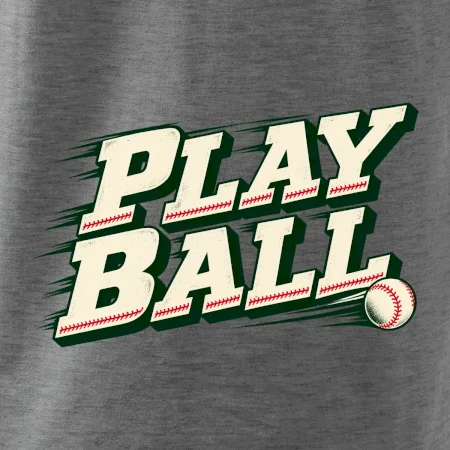 Play ball retro sportovní nápis