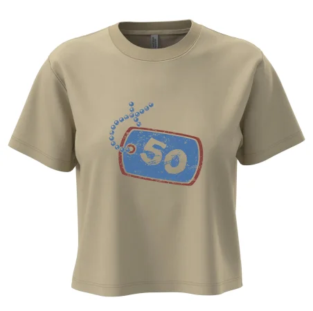 50 na krku štítok