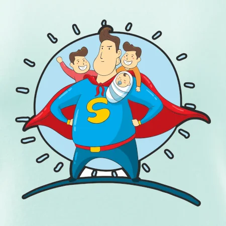 Táta superman - kluk, kluk a dítě