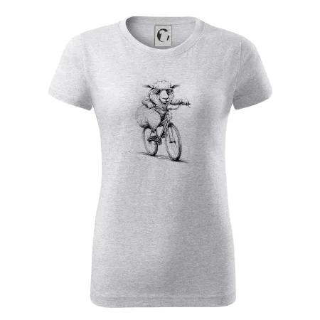 Ovce s okuliarmi na bicykli
