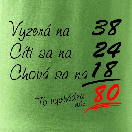 Vyzerá, cíti sa, chová sa - 80 rokov