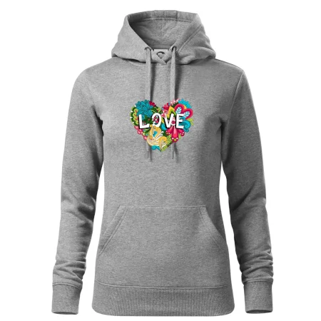 Love nápis květovaný