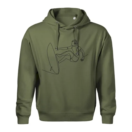 Surfer na vlne jedným ťahom