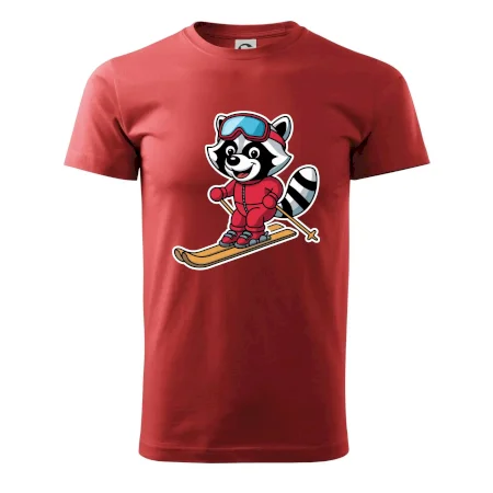 Mýval na lyžiach - kreslený