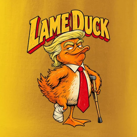 Trump jako kulhající kachna retro komiks