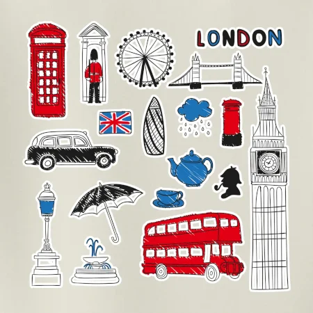 Velká Británie - kreslené ikonky