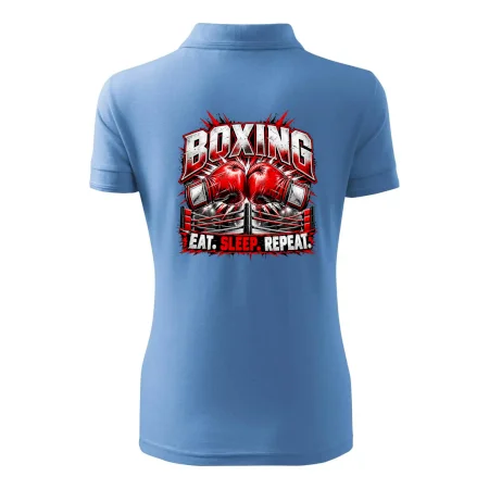 Boxerské rukavice v ringu eat sleep repeat