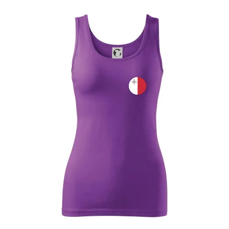 Vlajka Malta guľatá na prsník