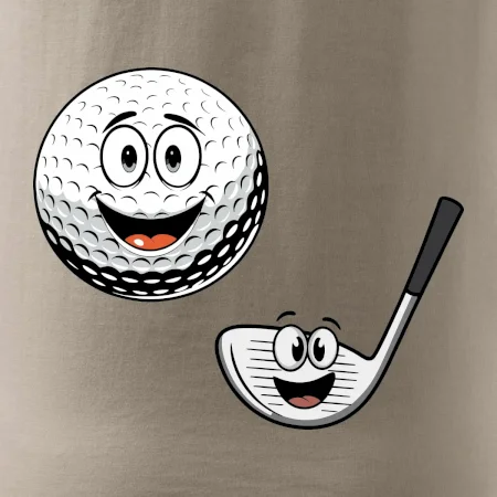 Parové tričko - Golfová palica a loptička