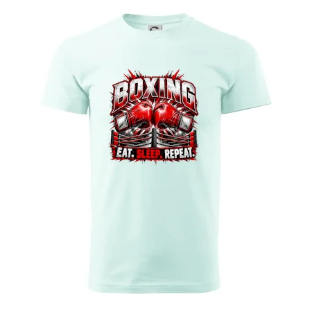 Boxerské rukavice v ringu eat sleep repeat