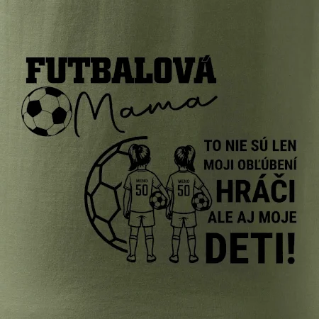 Futbalová mama - Dve dcéry (vaše meno a číslo)