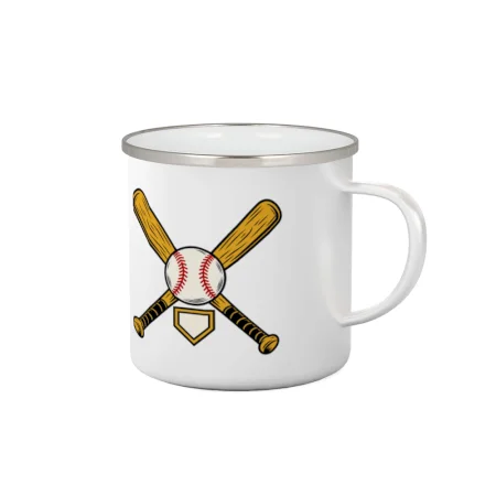 Zkřížené baseballové pálky a míček