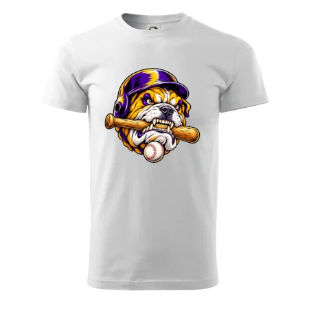 Baseballový buldok s pálkou