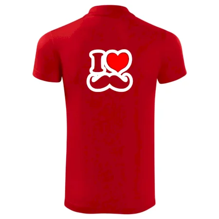 i love mustache - obrys