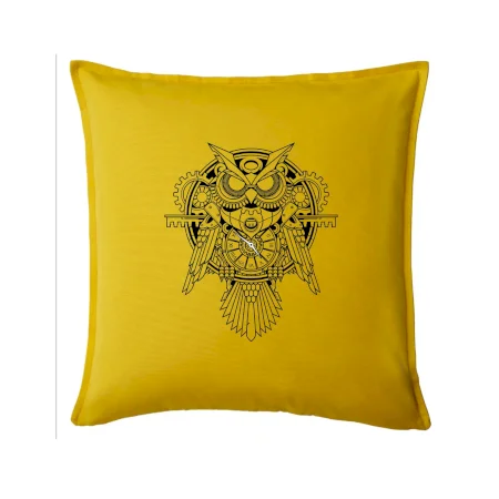 Steampunk sova čiernobiela