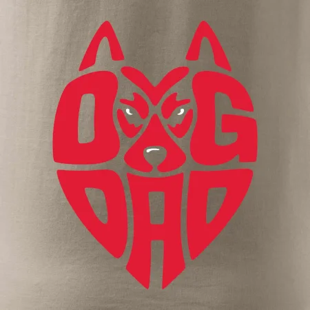 Dog dad nápis v hlavě