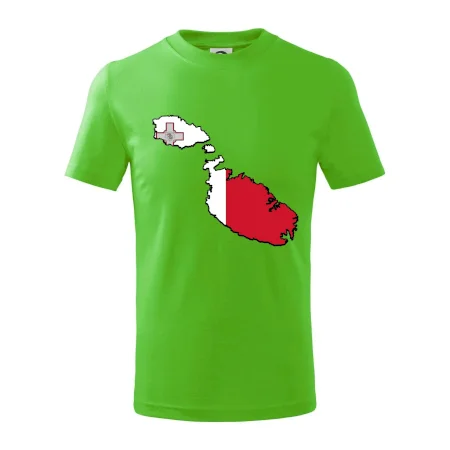 Mapa Malta s vlajkou