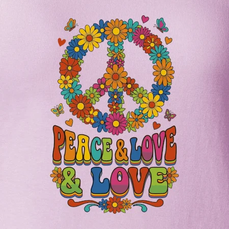 Peace and love - na výšku s květy