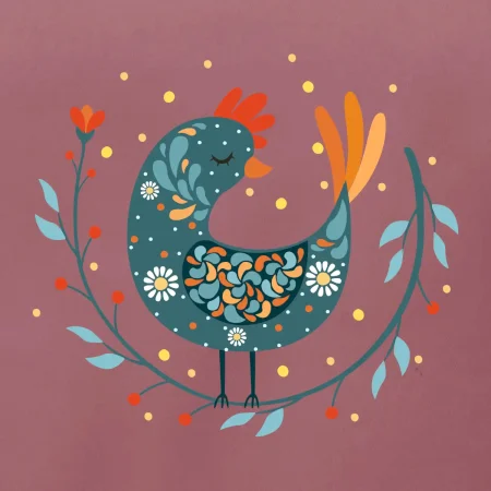 Folklór - sliepky s margarétkami