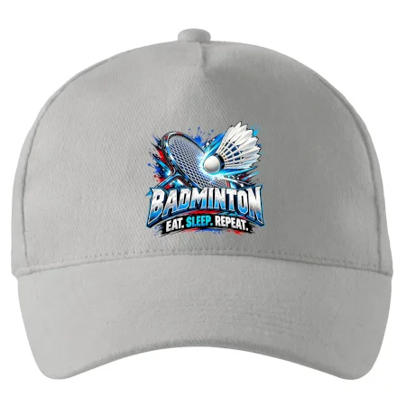 Bedmintonová raketa s košíčkom eat sleep repeat