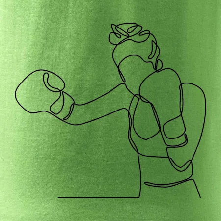 Žena boxerka jedným ťahom