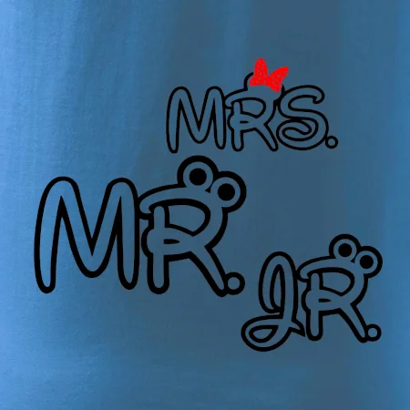 Mr, Mrs a Jr rodinná trička