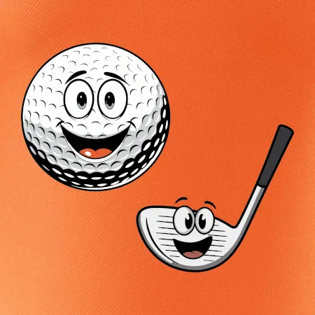 Parové tričko - Golfová palica a loptička