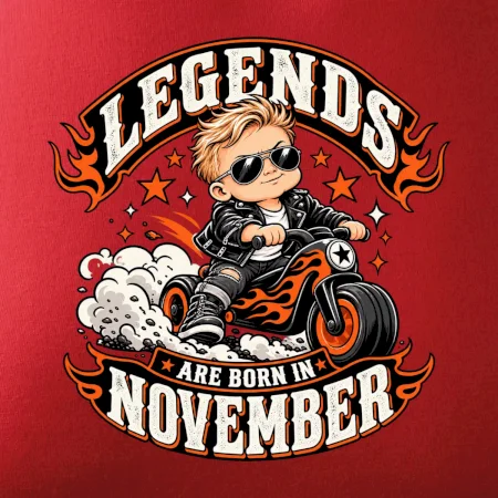 Legendy se rodí v listopadu malý motorkář na odrážedle