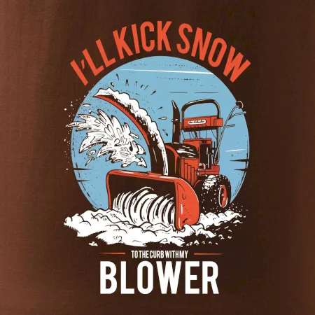 Kick snow blower