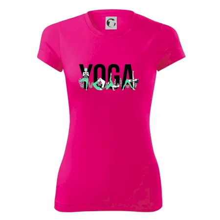 Yoga nápis farebný