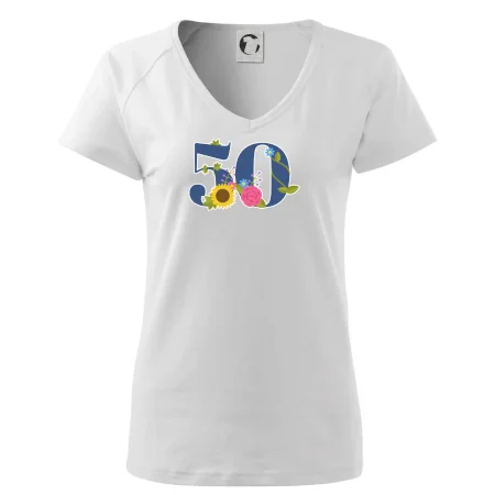 Kvetinové číslo kreslené - 50