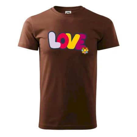 Love nápis s kvetinou