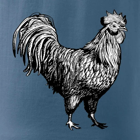 Kohút kreslený čiernobiely