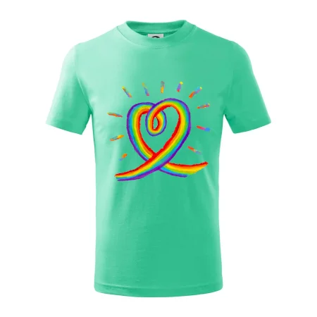 Srdce pride dúha kreslená