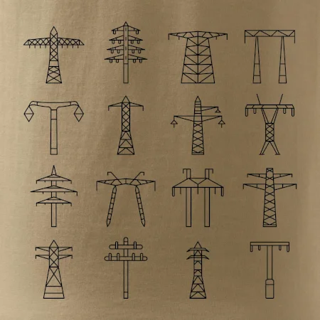 Typy stožiarov vysokého napätia