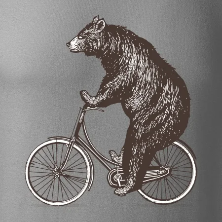 Medveď na bicykli