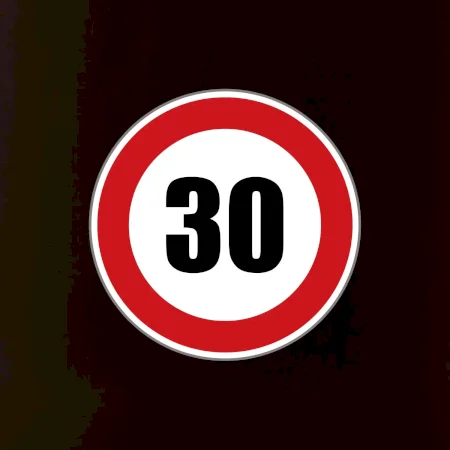 Dopravná značka - obmedzenie rýchlosti 30