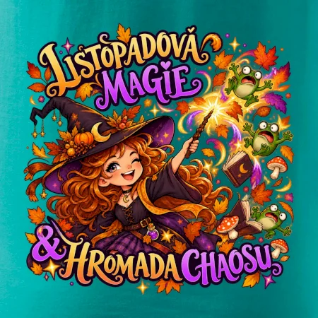 Listopadová čarodějka kouzlí podzimní žáby